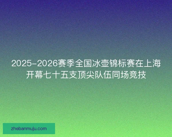 2025-2026赛季全国冰壶锦标赛在上海开幕七十五支顶尖队伍同场竞技